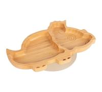 Tiny Dining Dinosaur Bamboo Suction Plate - Beige