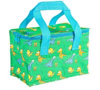 Tiny Dining Insulated Lunch Bag - Dino Adventure Design - Foil Lined School Picnic Cooler Cool Tote Bag