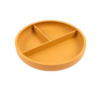 Tiny Dining Ochre Divided Silicone Toddler Weaning Plate Feeding Silicone Plate for Baby, Toddler, Kids