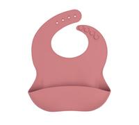 Tiny Dining Silicone Weaning Bib - Dusty Rose - Silicone Baby Weaning Bib Food Catcher Waterproof Toddler Bibs