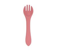 Tiny Dining Silicone Weaning Fork - Dusty Rose - Children's Baby Toddler Soft Curved Feeding Weaning Cutlery