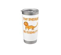 Tiny Dinosaur Big Personality Cute Bearded Dragon Stainless Steel Insulated Tumbler