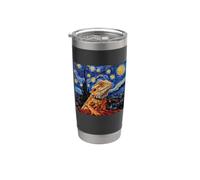 Tiny Dinosaur Kids Beardie Starry Night Bearded Dragon Lover Stainless Steel Insulated Tumbler