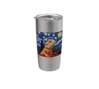 Tiny Dinosaur Kids Beardie Starry Night Bearded Dragon Lover Stainless Steel Insulated Tumbler