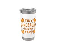 Tiny Dinosaurs Run My Yard Stainless Steel Insulated Tumbler