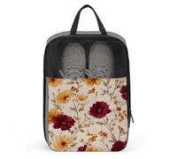 Tiny Ditsy Fall Florals Autumn Vintage Shoe Bag for Travel Daily Use Anti-dust Storage Carrier Golf Shoe Pouch