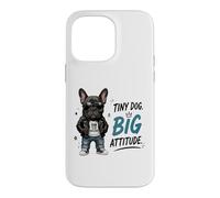 Tiny Dog Big Attitude French Bulldog Born To Be Awesome Case for iPhone 14 Pro Max