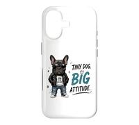 Tiny Dog Big Attitude French Bulldog Born To Be Awesome Case for iPhone 17