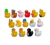 Tiny Ducks - Miniature Duck Figurines, 50 Pieces Small Yellow Resin Figurine For Winter Daytime Night Party Wedding Date Offices Special Occasions Hotel Restaurant School Daily Birthdays