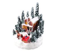 Tiny Dwelling - Christmas Red Holiday Display Set, Happy House Figurine, Colourful Festive Collectable, Happy Holiday Keepsake, Red Miniature Ornament House, The Merry Sai