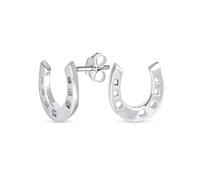 Tiny Equestrian Good Luck Horseshoe Stud Earrings Western Jewelry For Women Teen Graduation .925 Sterling Silver