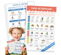 Tiny Expressions Playtime Notepads - 2-Pack Kids Pretend Play Notepads - 40 Pages Order-Taking Restaurant & 40 Pages Doctor Visit Notepad - Waiter and Doctor Imaginative Role Play (Spanish Version)
