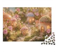 Tiny Fantasy Cottages Puzzles 1000 Piece Challenge Toy for Adults Impossible Jigsaw Puzzle Educational Challenge Home Decoration Gift 52x38cm/1000pcs
