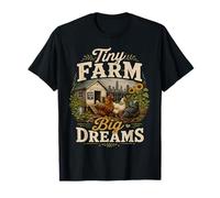 Tiny Farm Big Dreams Backyard Chicken Keeping Vintage Style T-Shirt