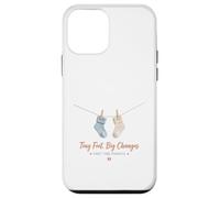 Tiny Feet Big Changes First Time Parent Baby Socks Design Case for iPhone 12 mini