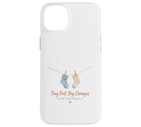 Tiny Feet Big Changes First Time Parent Baby Socks Design Case for iPhone 14 Plus
