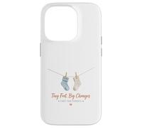 Tiny Feet Big Changes First Time Parent Baby Socks Design Case for iPhone 14 Pro