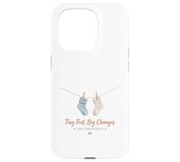 Tiny Feet Big Changes First Time Parent Baby Socks Design Case for iPhone 15 Pro