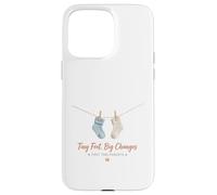 Tiny Feet Big Changes First Time Parent Baby Socks Design Case for iPhone 15 Pro Max