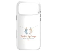 Tiny Feet Big Changes First Time Parent Baby Socks Design Case for iPhone 17 Pro Max