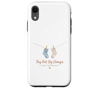 Tiny Feet Big Changes First Time Parent Baby Socks Design Case for iPhone XR