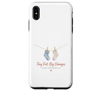 Tiny Feet Big Changes First Time Parent Baby Socks Design Case for iPhone XS Max
