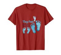 Tiny Feet Leave Big Impressions Baby Milestone Memory T-Shirt, Men, Cranberry Red, 3X-Large