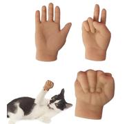 Tiny Finger Hands 3 Piece Set - Mini Cats Hands Dolls - Realistic Accessories for Little Kids for Photography | Fun Finger Puppets for Entrete Cat Owners