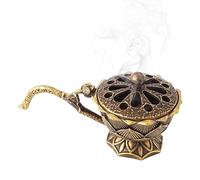 Tiny Flower Incense Holder | Hollow Out Incense Cone Holder with Lid - Coil Incense Burner for Yoga Spa Mediation, Incense Burner Ornament