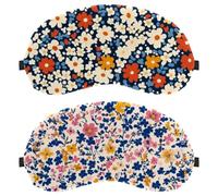 Tiny Flower Pattern 2-Pack Light-Blocking Soft Breathable Eye Masks with Eye Patches and Sleep Masks