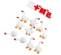 Tiny Geese Shape Cake Top Ornament Miniature Rubber Geese Decoration for Childrens Birthday Parties and Celebration Successes