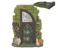 Tiny Gnome Door- Transform Outdoor Landscape Scene, Multicoloured Gnome Threshold, Integrated Hook Mini Opening. Solid Resin Accessory Case, Small Magic Dwelling Frame | for