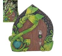 Tiny Gnome Door- Transform Outdoor Landscape Scene, Multicoloured Gnome Threshold, Integrated Hook Mini Opening. Solid Resin Accessory Case, Small Magic Dwelling Frame | for