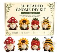 Tiny Gnome Supplies - Custom Figure Set for Homes | 2.36 Inches Smooth Polymers with Tutorial Pamphlets, Festive Crafting Supply for Shelves, Compact Holiday Sculpture, Hobbyist Material Students
