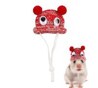 Tiny Hamster Hats - Hand Knitted Mini Hats for Warm Cosy Winter Adorable Hamster Hat | Cute Hamster Outfits Clothes with Adjustable Strap Mini Small Animal Hat