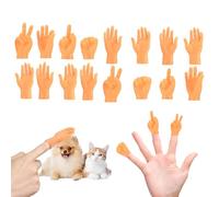 Tiny Hands, 16 Pcs Mini Finger Puppets Set for Stand-Up Shows, Prank Game, Video Shooting Prop, Finger Props Rock-Scissors Toys for Cat Dog Pets Playtime