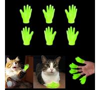 Tiny Hands Finger Puppets,Halloween Party Bag Fillers Mini Hands Glow in Dark Halloween Decorations Interactive Cat Little Hands Finger Puppets for Puppet Show Tiny Hands for Fingers 6 Pcs(Green)