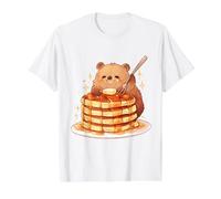 Tiny Happy Quokka Pancake Tower Kawaii Cute Animal Art Value Graphic T-Shirt, Men, White, S