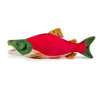 Tiny Heart 15inch Simulated Sockeye Salmon Plush Toy, Realistic Soft Plush Stuffed Sockeye Salmon Animal Toys, Marine Life Collection Suitable For Home Decoration, Children'S Play Game Companion- Red
