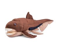 Tiny Heart 23inch Simulated Dunkleosteus Plush Toy, Realistic Soft Plush Stuffed Dunkleosteus Animal Toys, Marine Life Collection Suitable For Home Decoration, Children'S Play Game Companion- Brown