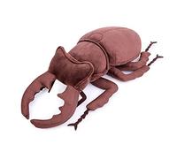 Tiny Heart Beetle Plush Stuffed Realistic Stag Beetle Plushie Toy crawling pet Simulated Animals Toys Model Dolls Cute and Birthday Decorate for Kids Boys and Girls brown 10”