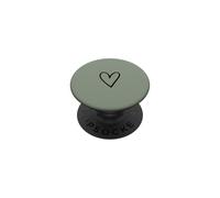 Tiny Heart Hand Drawn Graphic - Vintage Green PopSockets Adhesive PopGrip
