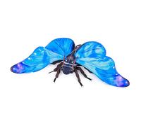Tiny Heart Realistic Blue Morpho Animal Cuddly Toy,Blue Morpho Plush Toy Simulation Series,Cambrian Ancient Butterfly Insect Plush Toy Series Interactive Games,Red/10.6in