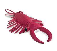 Tiny Heart Realistic Cambrian Anomalocaris Animal Plush Toy 21in, Anomalocaris Plush Toy Simulation Series, Cambrian Ancient Shrimp Plush Toy Doll Pillow for Kids and Wildlife Lovers,Red