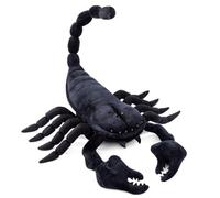 Tiny Heart Realistic Emperor Scorpion Animal Plush Toy 15.7in,Emperor Scorpion Plush Toy Simulation Series,Cambrian Ancient Emperor Scorpion Plush Toy Doll Pillow for Kids and Wildlife Lovers,Black