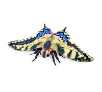 Tiny Heart Realistic Swallowtail Butterfly Animal Cuddly Toy,Swallowtail Butterfly Plush Toy Simulation Series,Cambrian Ancient Butterfly Insect Plush Toy Series Interactive Games,yellow/10.6in