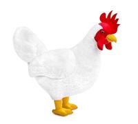 Tiny Heart Realistic White Rooster Plush Toy, Soft and Lifelike, Stuffed Chicken Animal, Poultry Home Decor, Suitable for Children's Pretend 45cm/15in