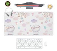 Tiny Hearts Desk Mat Gamer Mouse Mat with Non-Slip Rubber Base Smooth Face Mouse Pad Big 80X30 cm Gaming Mousemat Office Accessories for Desk Gaming Gifts Mousepads for School Home Office
