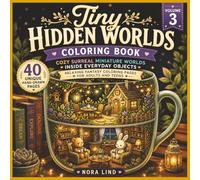 Tiny Hidden Worlds Coloring Book - Volume 3: Cozy Surreal Miniature Worlds Inside Everyday Objects (Tiny Worlds Coloring Books)