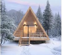 Tiny Home for Sale, Expandable A-Frame Prefab Tiny House - Portable Modular Cabin Kit with Full Living Amenities | Ideal for Backyard, Forest, or Lakeside Living